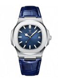 POEDAGAR Ultra Thin Waterproof Men's Watch with Calendar, Mineral Glass, and Unique Octagonal Case Design
