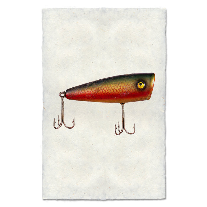 Popper vintage fishing wall art print — fine art vintage fishing photography on handmade paper, San Francisco