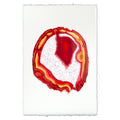Red Agate crystal wall art print — fine art Abstract photography on handmade paper, San Francisco