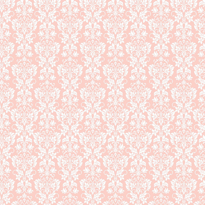 Rustic Elegance Damask Peach Fabric by the yard