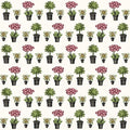 Salon Fleur Floral Hortensia Pot Fabric by the yard