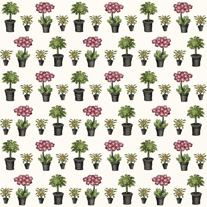 Salon Fleur Floral Hortensia Pot Fabric by the yard