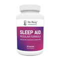 Sleep Aid Regular Formula, 90 capsules, Non-Vegan (Contains Glandulars), front view, bottle with Dr. Berg branding.