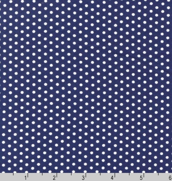 Spot on Dots Navy Fabric by the yard
