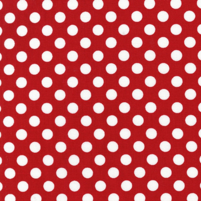 Spot on Dots Red Fabric by the yard