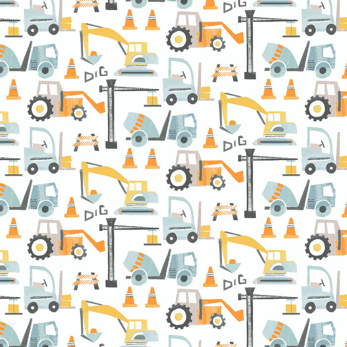 Stella-1620 Construction Trucks Fabric by the yard