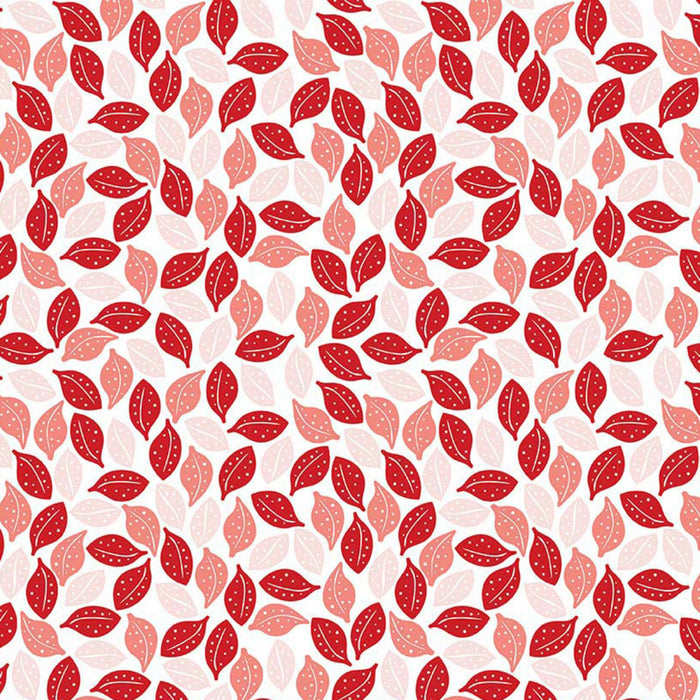 Sweet Prairie by Sedef Imer Coral Leaves Fabric by the yard