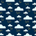 Swinging on a Star Clouds Stars Fabric by the yard