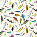 Top Rod Fishing Hooks Lures Fabric by the yard