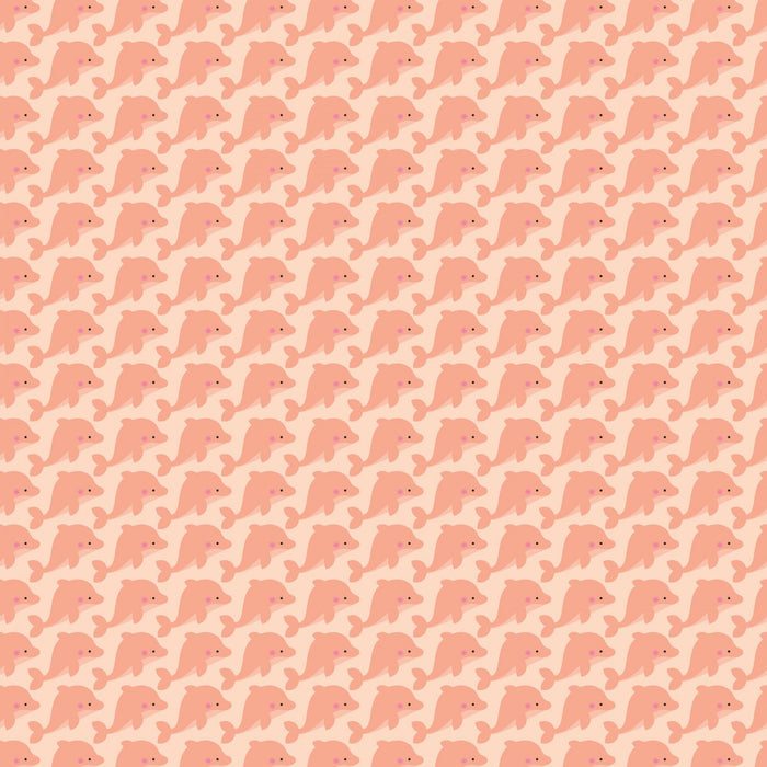 Under The Sea Dolphins Fabric by the yard
