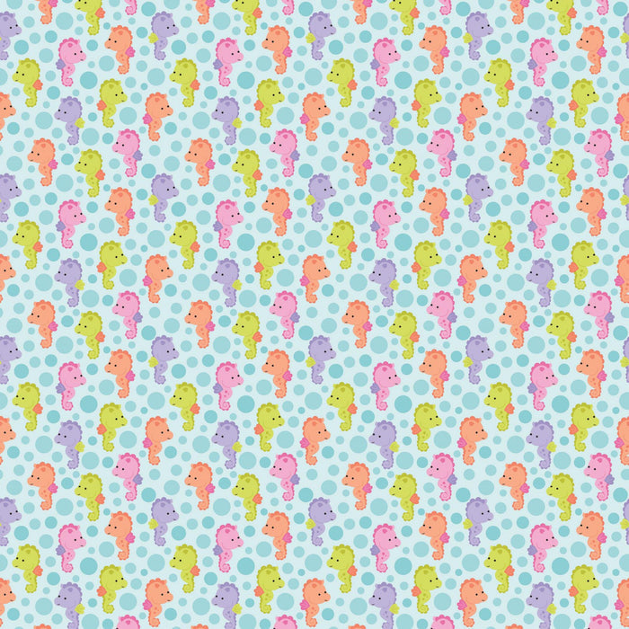 Under The Sea Horses Fabric by the yard