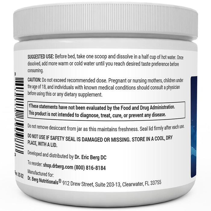 Magnesium Powder bottle label, left side view, suggested use instructions, safety warning details.