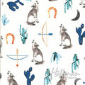 Wolf Cactus Aztec Fabric by the yard