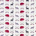 Woodland In The Woods Arrows and Animals Fabric by the yard